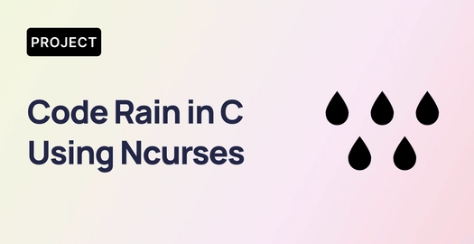 Creating a Code Rain in C Using Ncurses