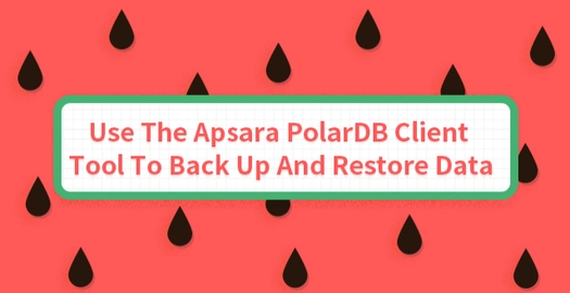 Use the Apsara PolarDB Client Tool to Back Up and Restore Data