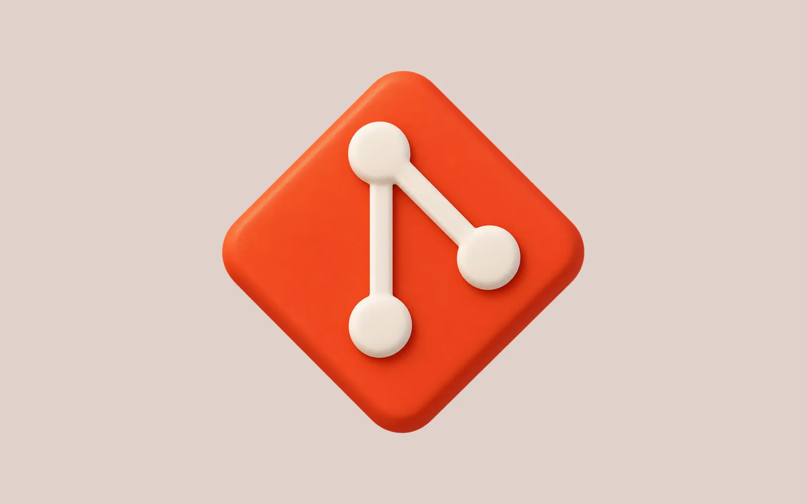 An orange Git diamond representing the shared version-control foundation