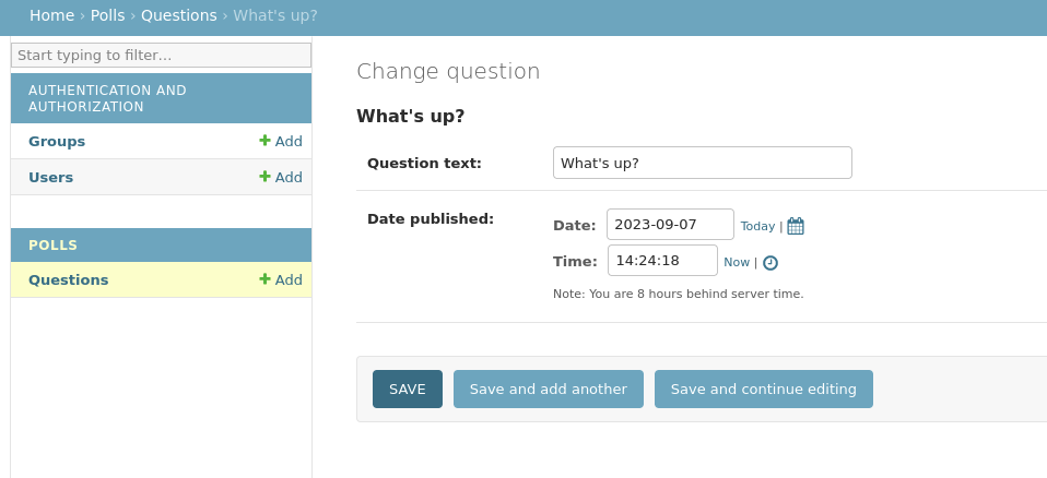 Editando una pregunta de sondeo