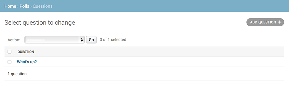 Página de lista de cambios de sondeos