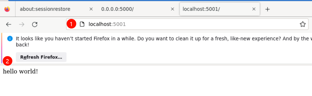 Terminal ports tab link