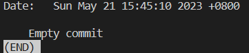 git log 空提交结果