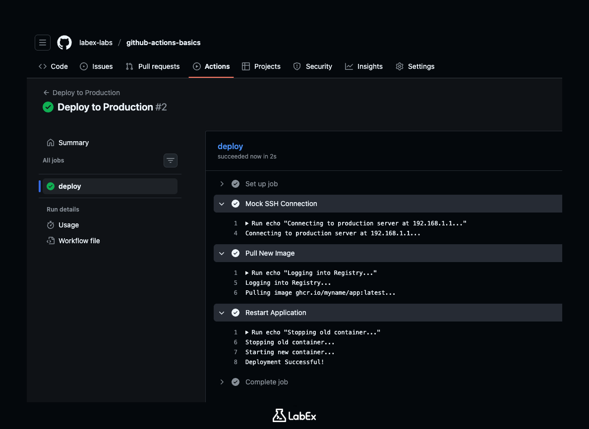 Run workflow