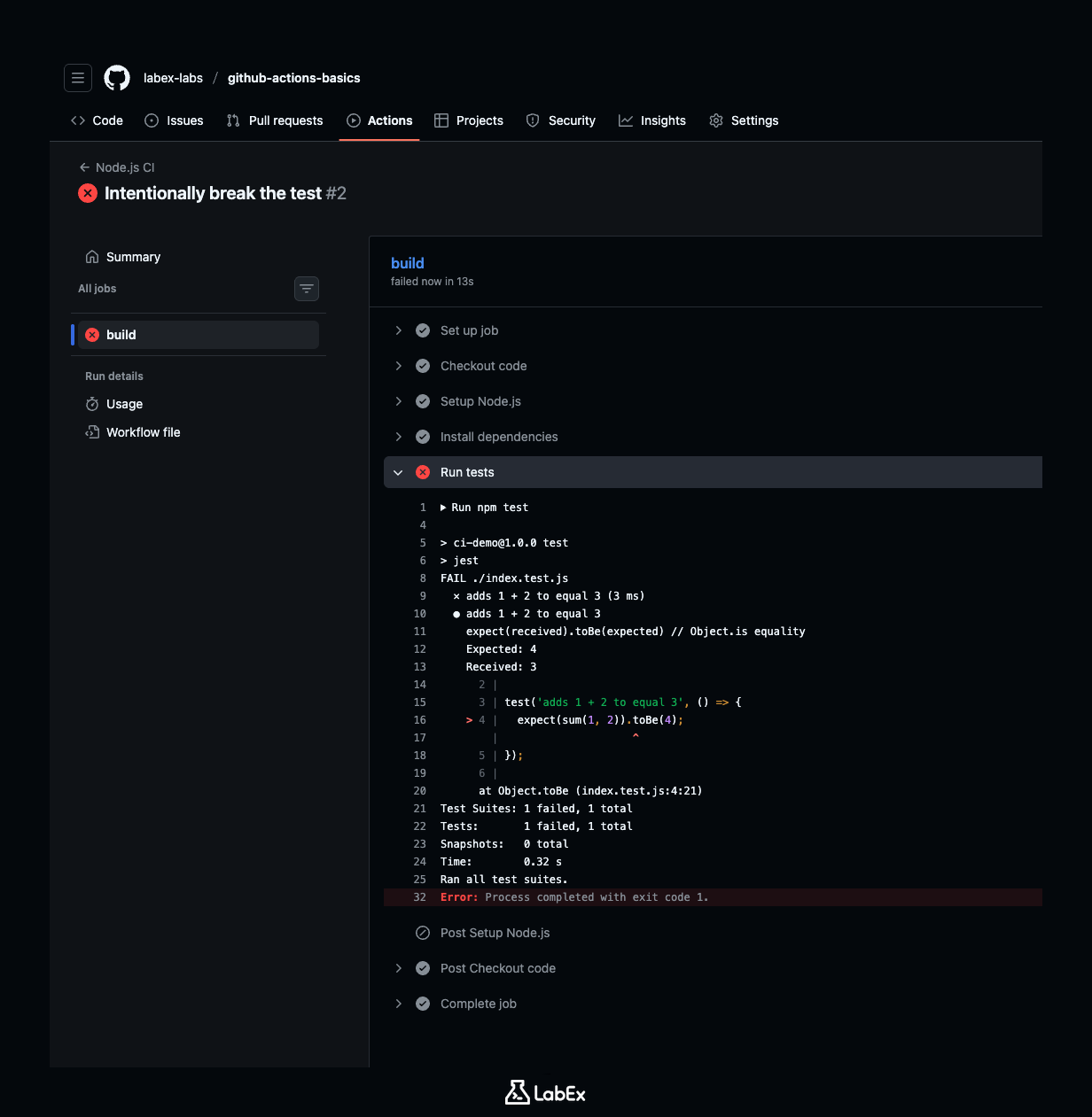 CI Pipeline Failed