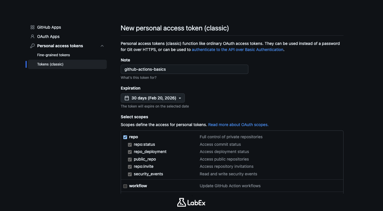 Token do GitHub