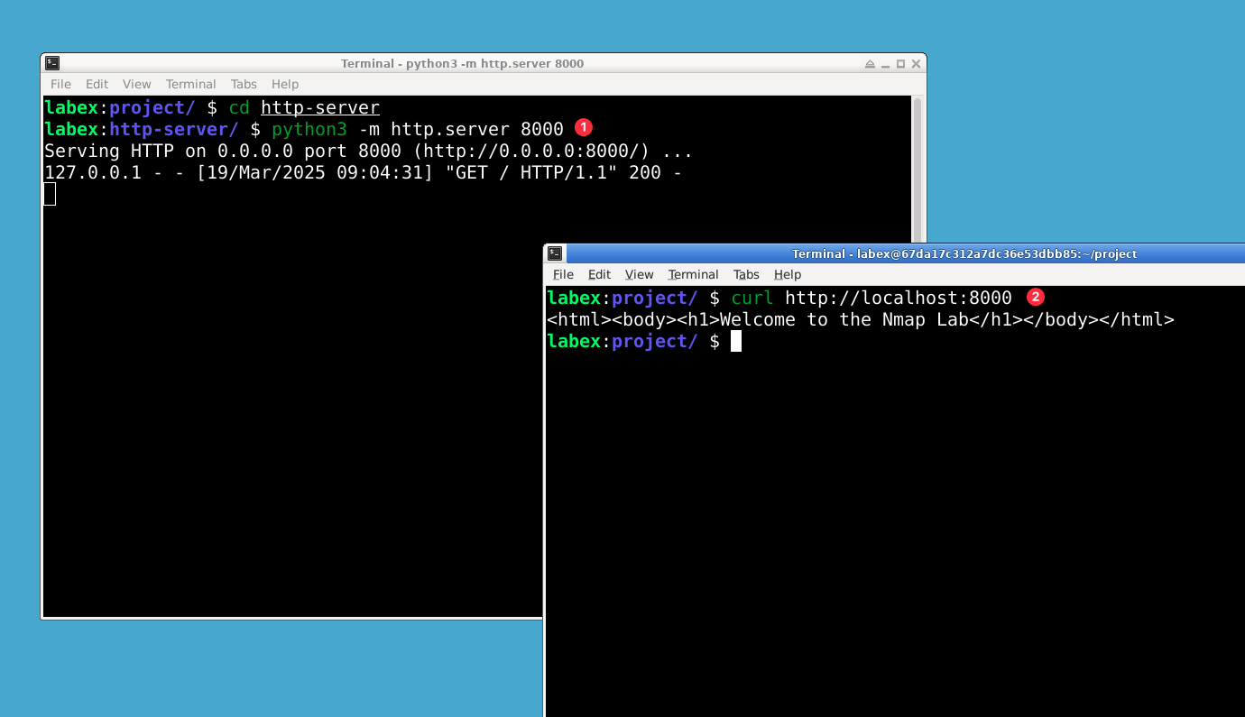 Open a new terminal tab or window to continue