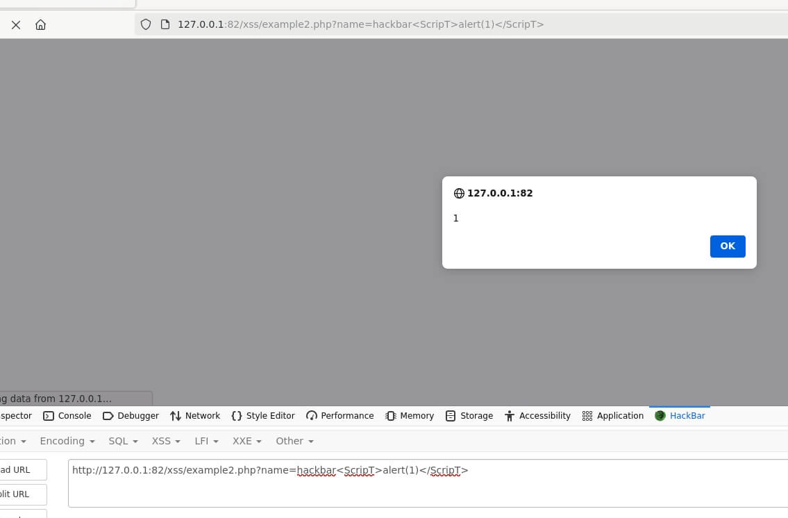XSS bypass successful injection