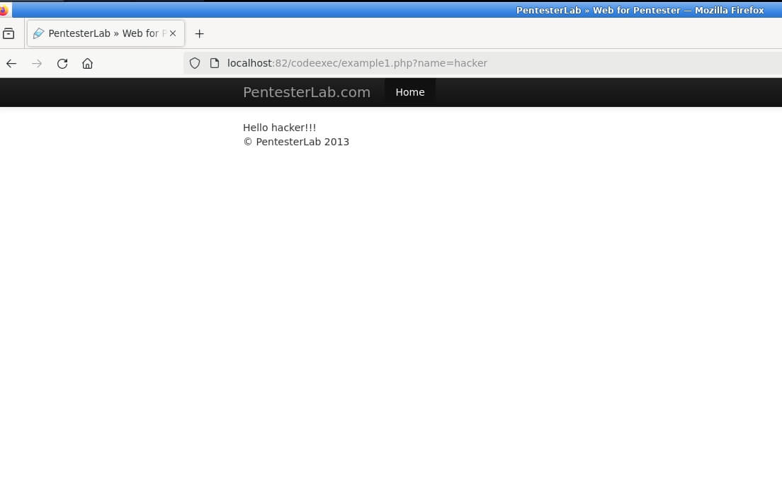 vulnerable web app interface