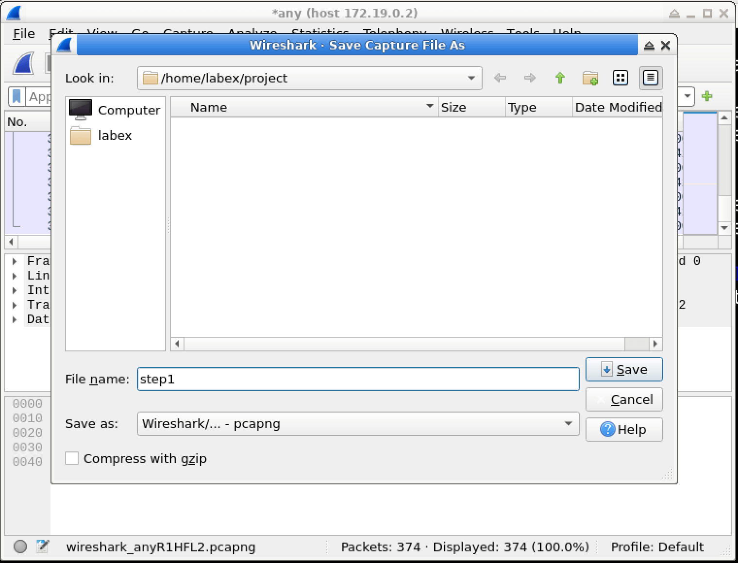 Save captured packets