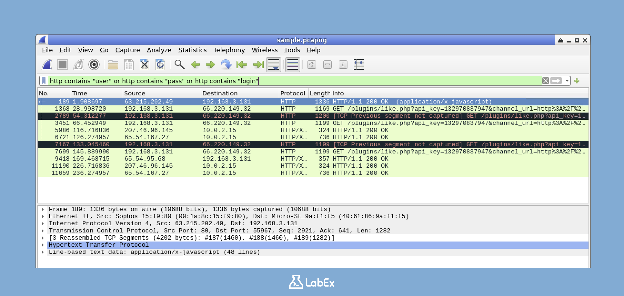 Wireshark Clear-Text Cred Filter