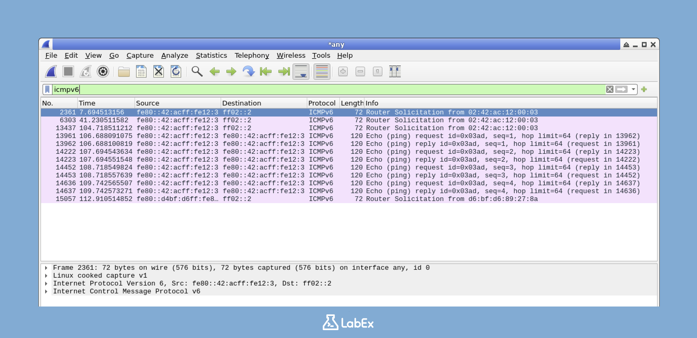 Wireshark Display Filter Bar