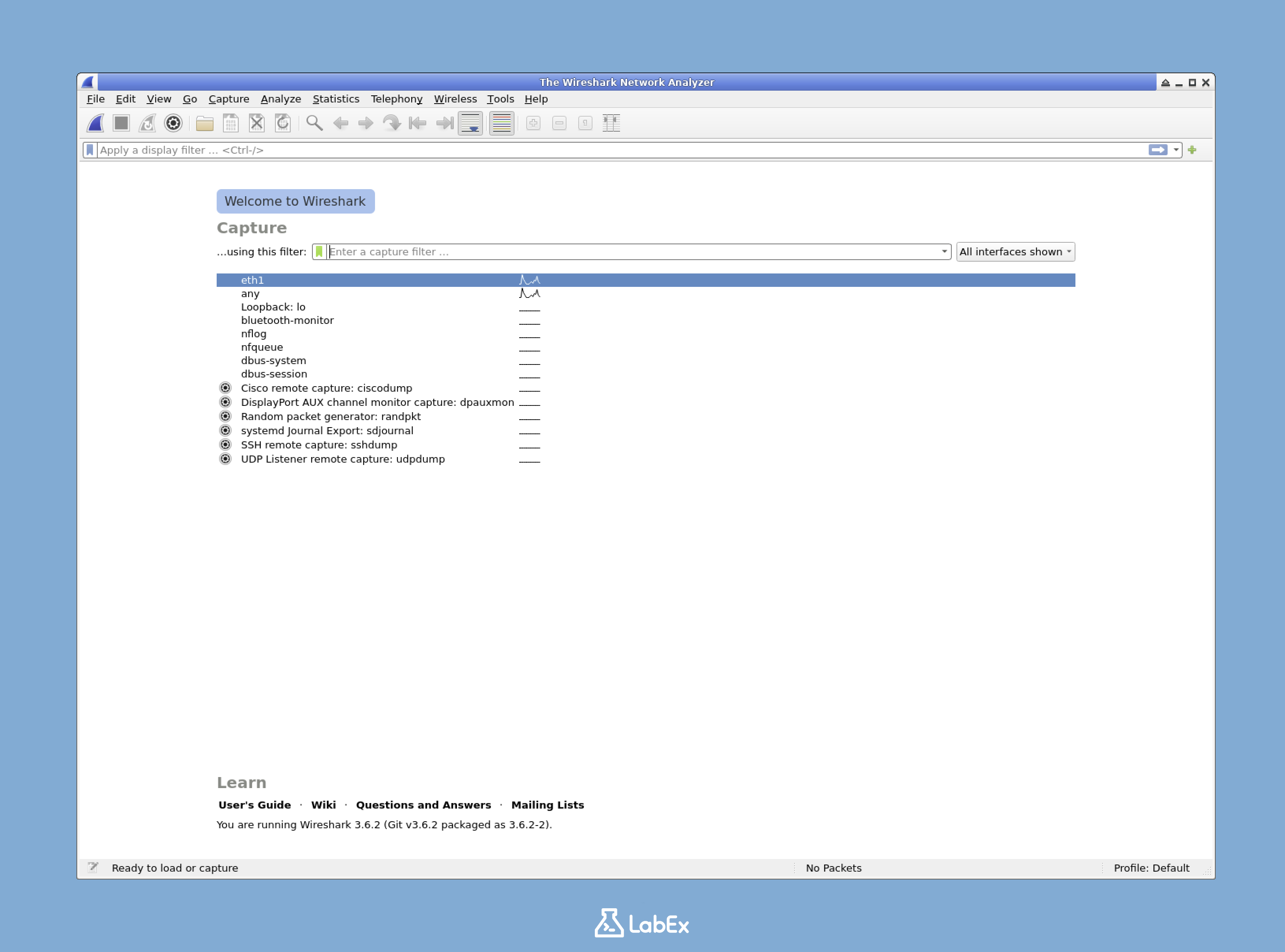 Wireshark Main Interface Screenshot