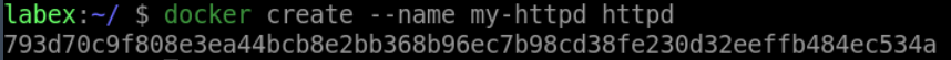 创建名为 my-httpd 的容器