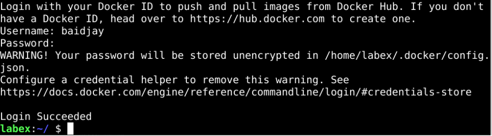 Docker Hub 登录界面