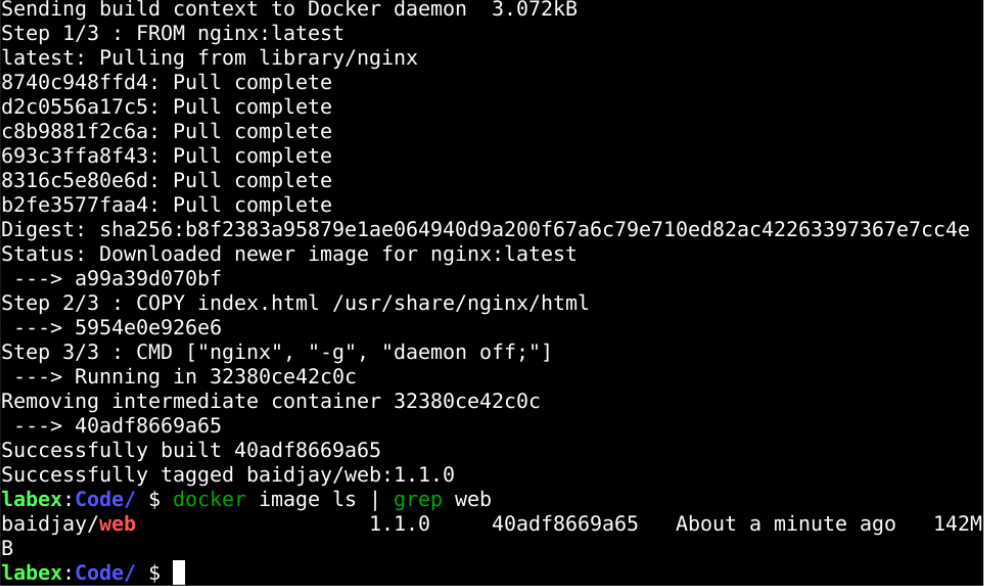 构建 Docker Web 镜像