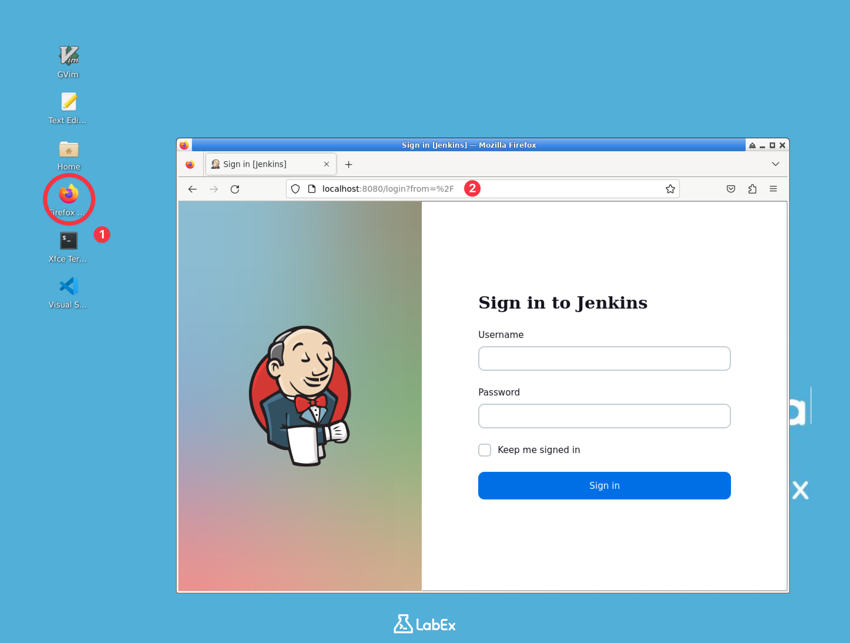 Firefox Jenkins access page