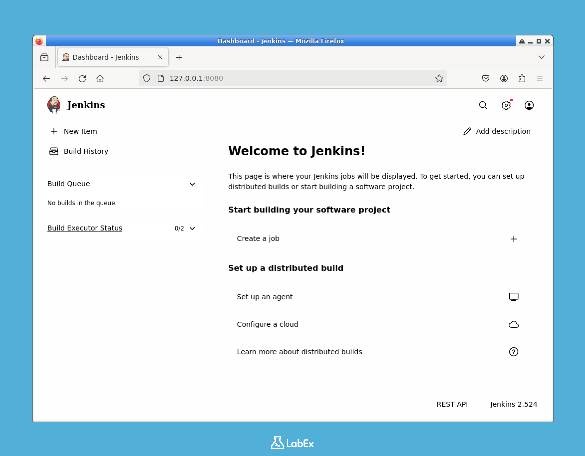 Jenkins dashboard