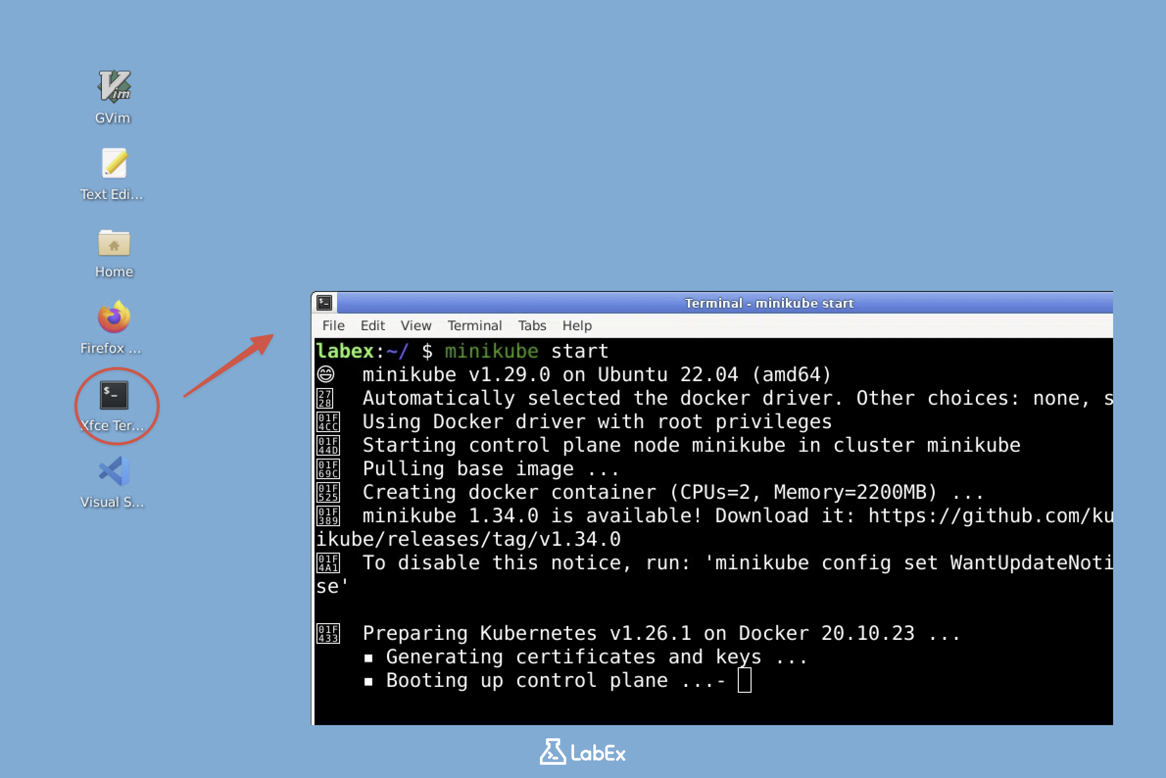 Minikube cluster initialization