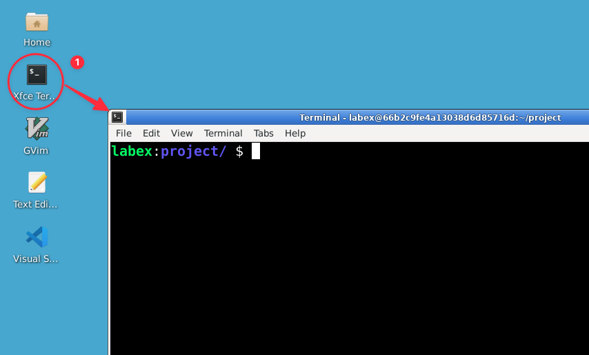 Panneau de contrôle du terminal Linux