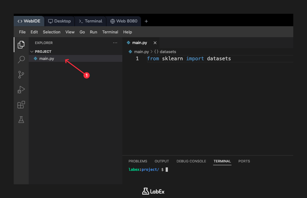 Python code to import scikit-learn datasets