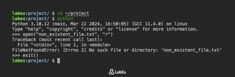 Illustration of FileNotFoundError