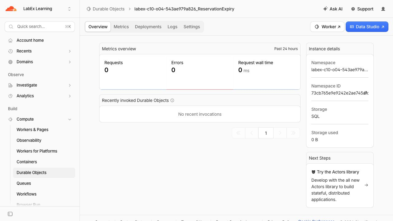 Собственное пространство имён ReservationExpiry использует хранилище SQLite