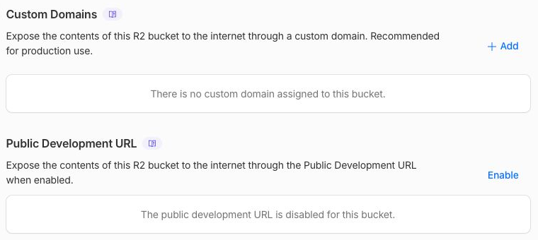 Configuración del bucket privado