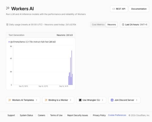 Tägliches kostenloses Workers-AI-Kontingent und Llama-Modellnutzung