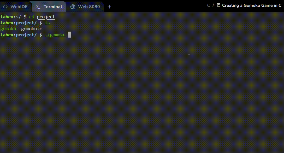 Игра в Гомоку