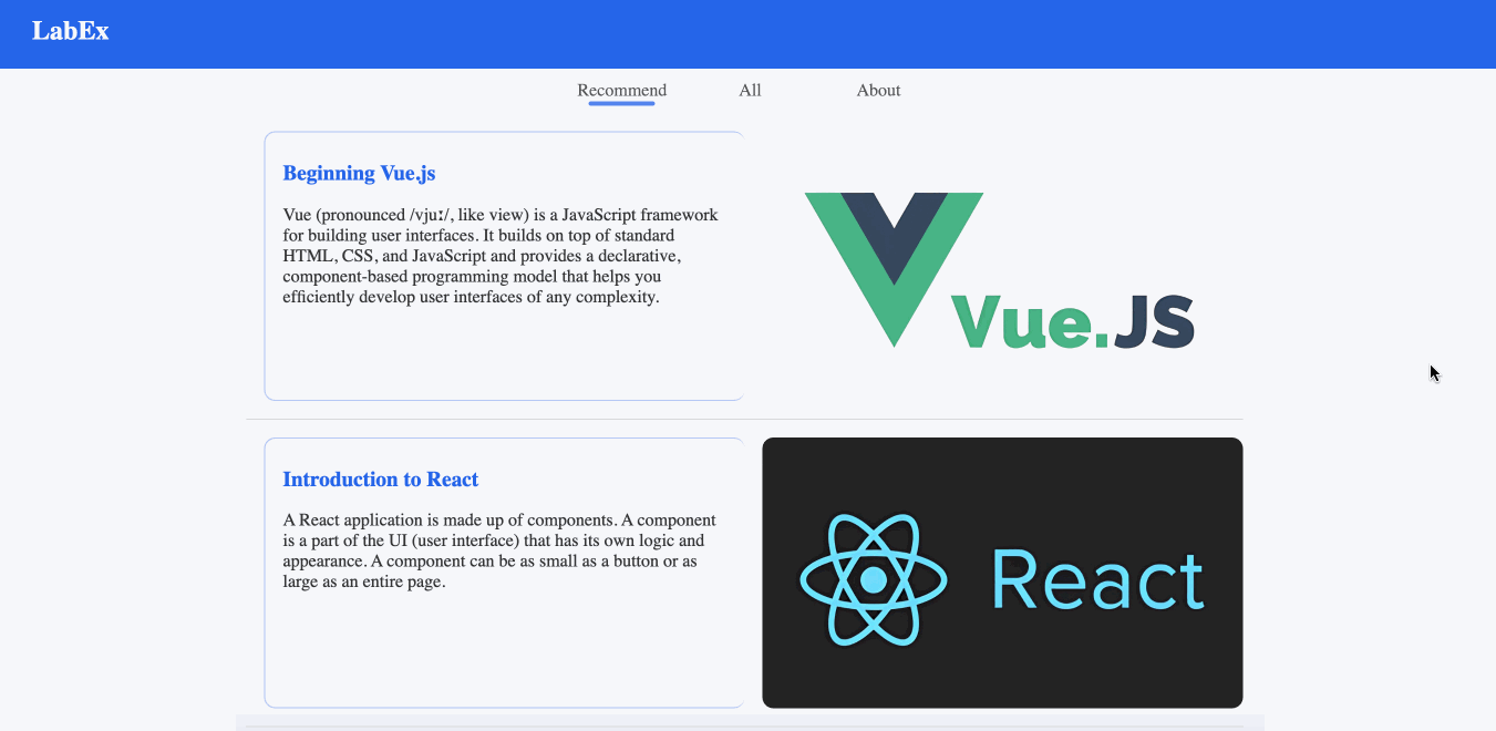 demo de barre d'onglets dynamique