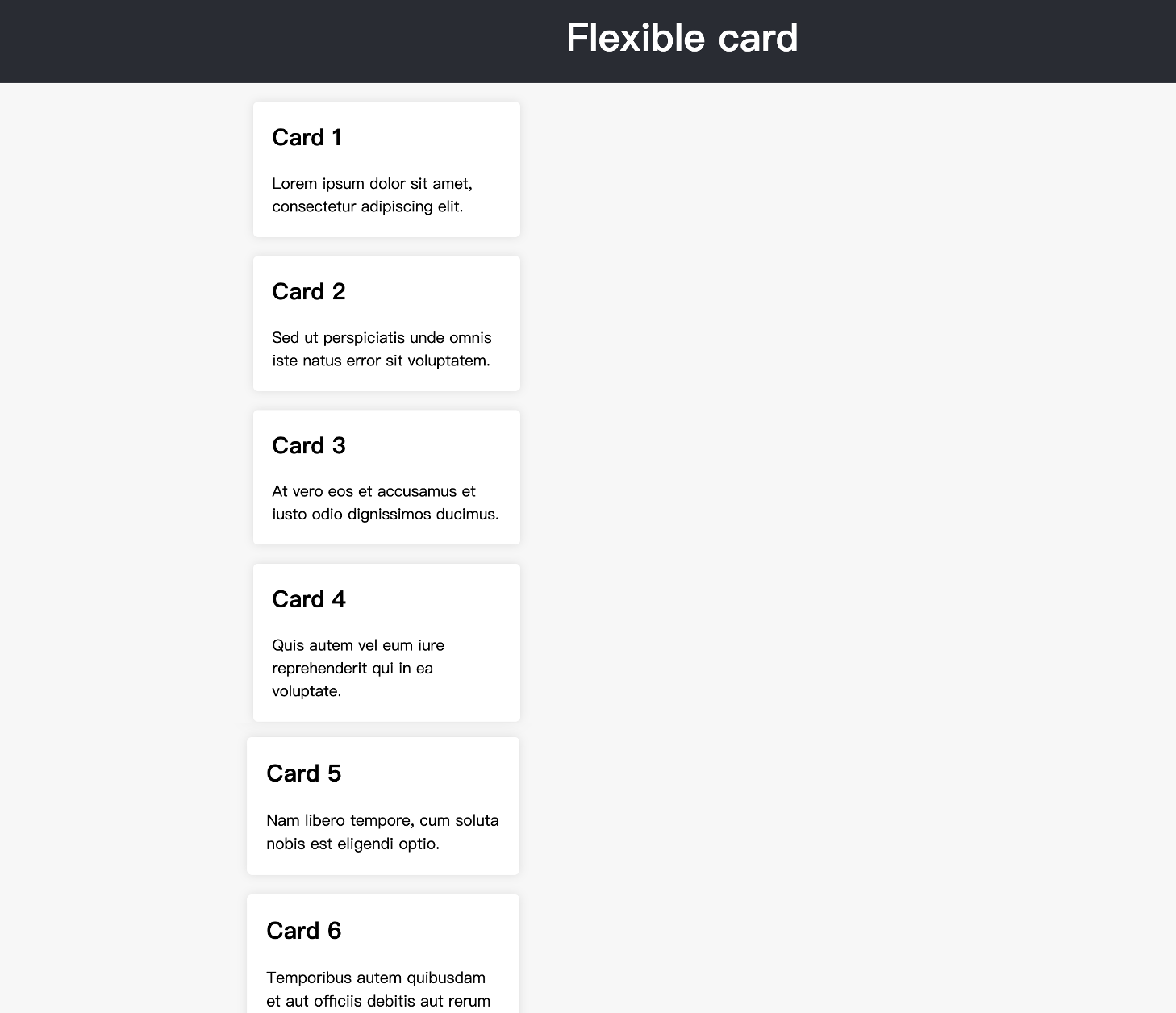 未完成的项目预览