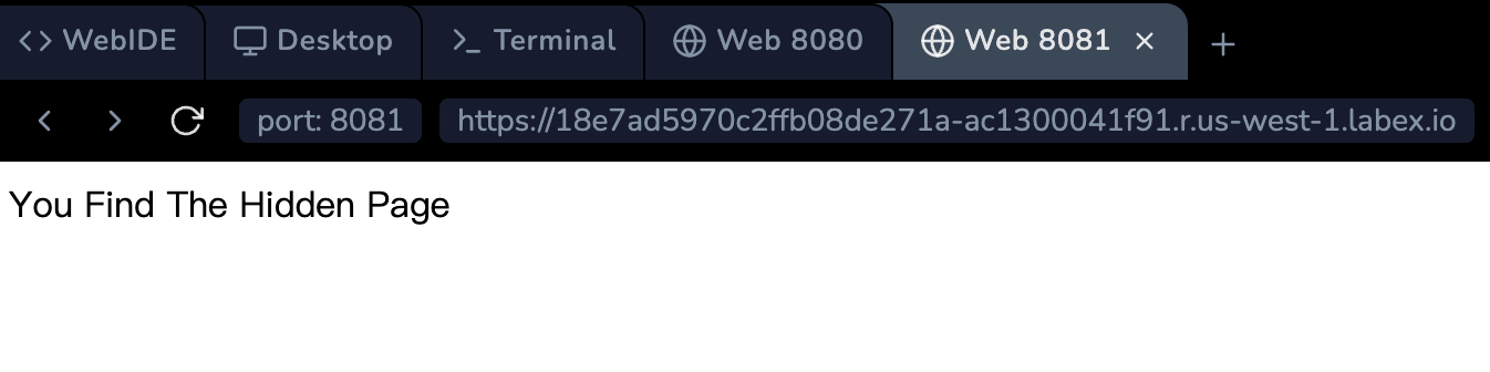 8081 번 포트에서 실행 중인 웹 서버
