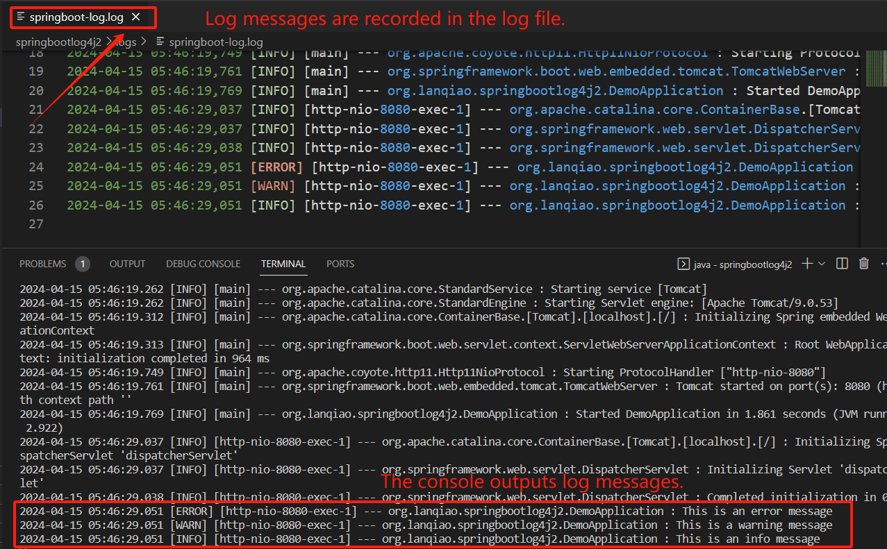 Пример конфигурации Log4j2