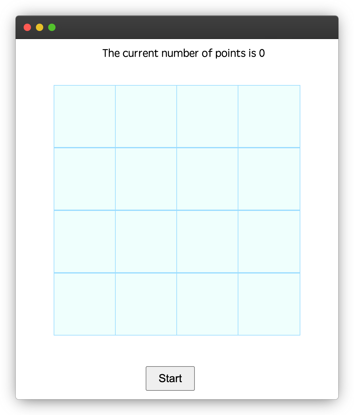 unfinished game interface