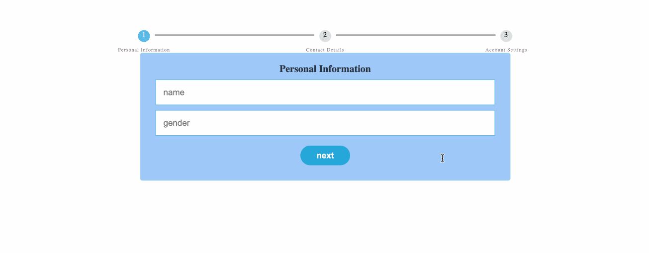 step by step form demo