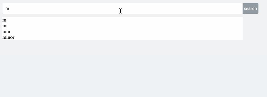 démonstration de la fonctionnalité de recherche
