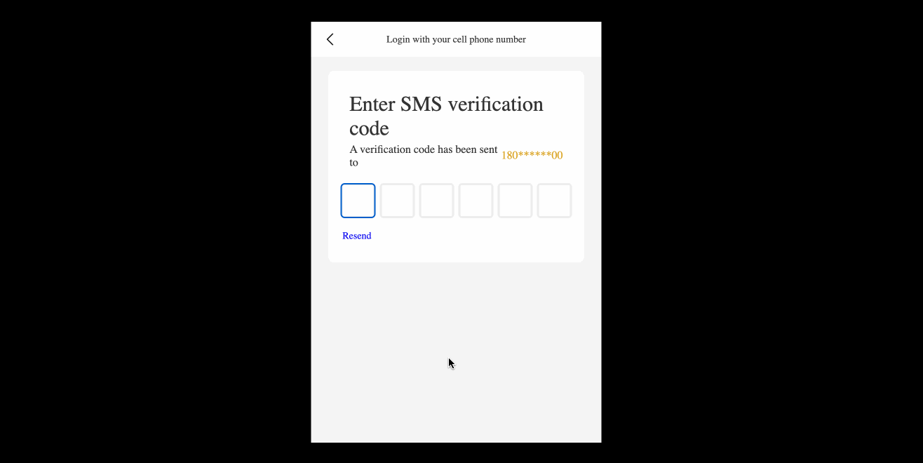 verification code input demo