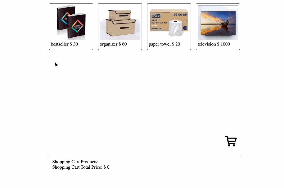 オンラインショッピングカートのデモ