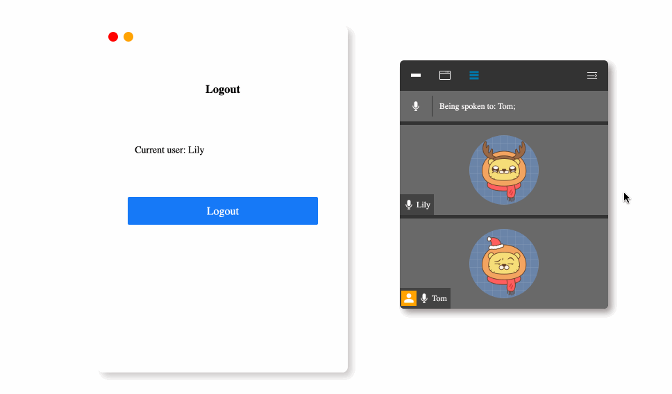 隐藏/显示参会者窗口按钮图标的位置