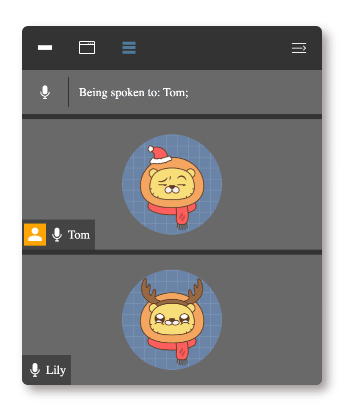 显示所有参会者的效果