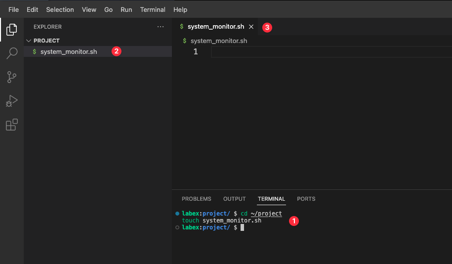 Creating system monitor script