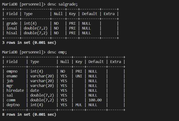 Vista previa de las restricciones del esquema de base de datos