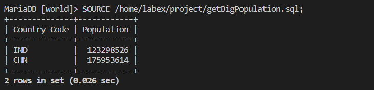 Изображение предварительного просмотра проекта MySQL