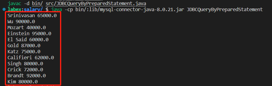 JDBC 项目预览图片