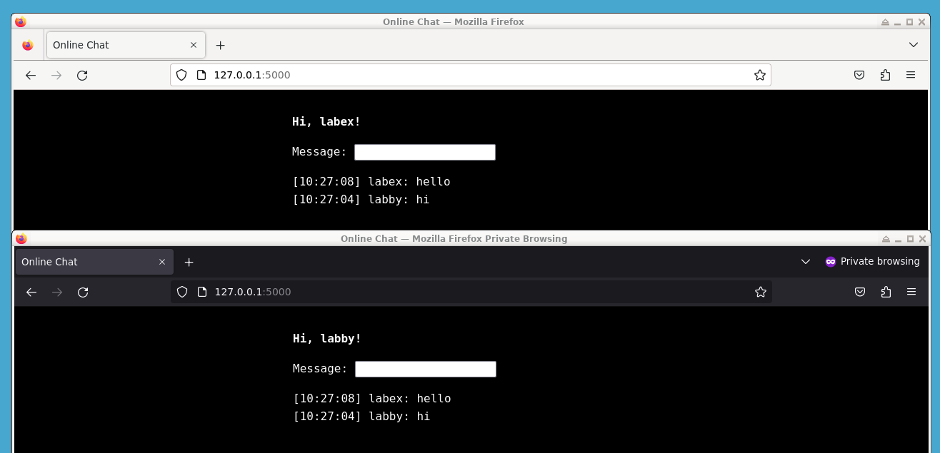 在线聊天室界面预览