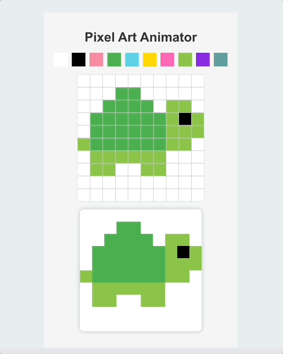 Aperçu de l'animateur d'art pixelisé