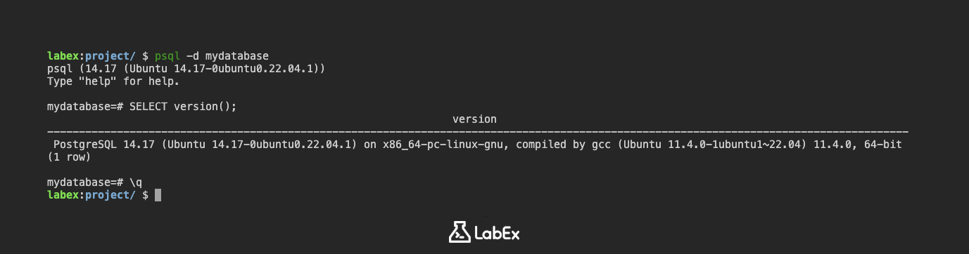 SELECT version 命令的输出