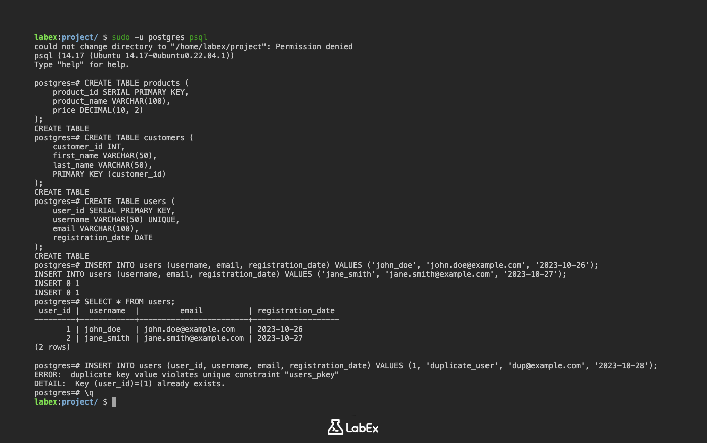 Illustration of primary key concept