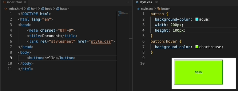 Button hover color change